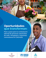 Guía Oportunidades que Transforman: Paso a paso para la contratación laboral de personas solicitantes de asilo, refugiadas y migrantes venezolanas en Colombia
