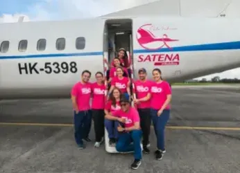 Satena y la Liga Colombiana Contra el Cáncer llegaron a Tumaco con...