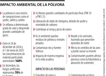 La pólvora, más que celebración es un riesgo para el planeta, los...